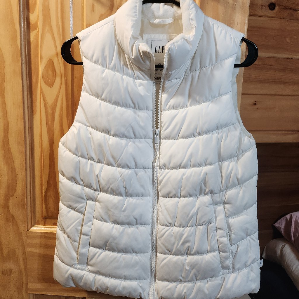 White Vest  Puffer Vest  White  Gap White Puffer Vest
